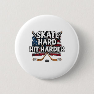 Hockey Shirt Hockey Boy Gifts Stuff Ice Hockey Jer 6 Cm Round Badge