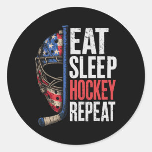 Hockey Shirt Hockey Boy Gifts Stuff Ice Hockey Jer Classic Round Sticker