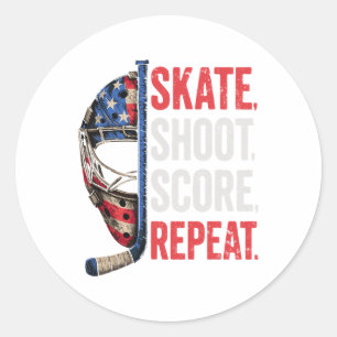 Hockey Shirt Hockey Boy Gifts Stuff Ice Hockey Jer Classic Round Sticker
