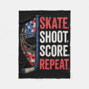 Hockey Shirt Hockey Gifts Ice Hockey Stuff Boy Jer Fleece Blanket