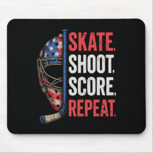 Hockey Shirt Hockey Gifts Ice Hockey Stuff Boy Jer Mouse Pad