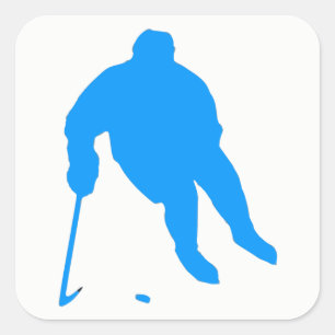 Hockey Silhouette Square Sticker