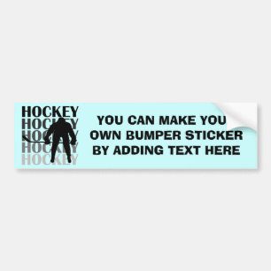 Hockey Silhouette T-shirts and Gifts Bumper Sticker