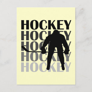 Hockey Silhouette T-shirts and Gifts Postcard