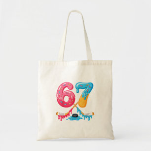 Hockey Six Seven Ice Cream Drip Tote Bag