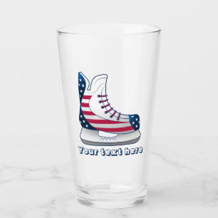 Hockey Skate Independence Day Glass