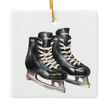 Hockey skate personalized name and number