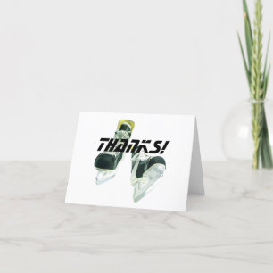 Hockey Skates-Thanks! Thank You Card