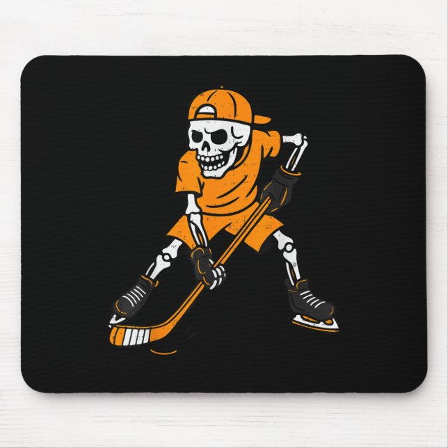 Hockey Skeleton Halloween Costume Boys Teens Girls Mouse Pad (Front)