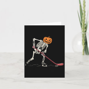 Hockey Skeleton Halloween Player Catcher Mens Boys Card