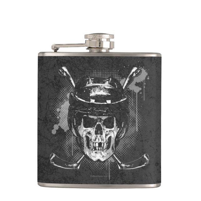 Hockey Skull Hip Flask (Front)