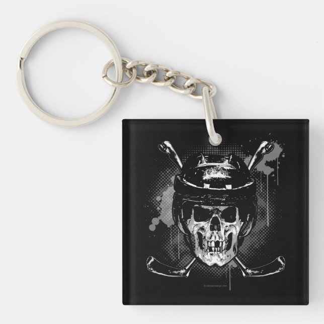 Hockey Skull Key Ring (Front)