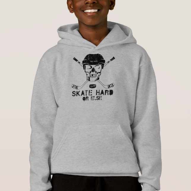 Hockey Skull Skate Hard or Else (Front)