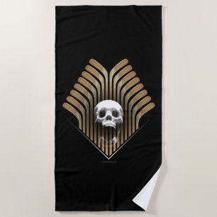 Hockey Skull & Sticks Beach Towel