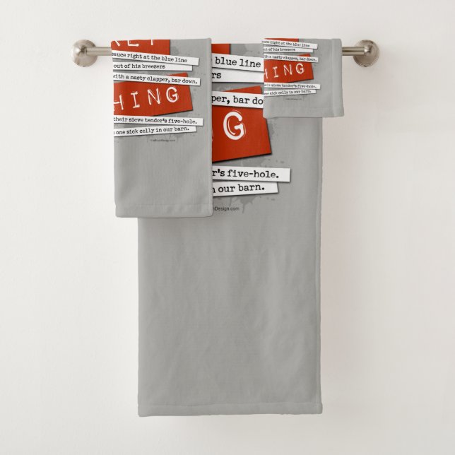 Hockey Slang Bath Towel Set (Insitu)