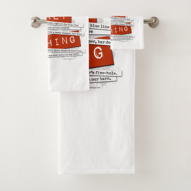 Hockey Slang Bath Towel Set (Insitu)