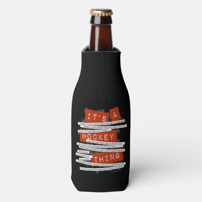 Hockey Slang Bottle Cooler (Bottle Front)