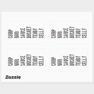 Hockey Slang - Chirp Gino Sauce Bucket Tendy Celly Rectangular Sticker
