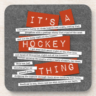 Hockey Slang Drink Coaster