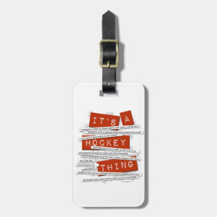 Hockey Slang Luggage Tag