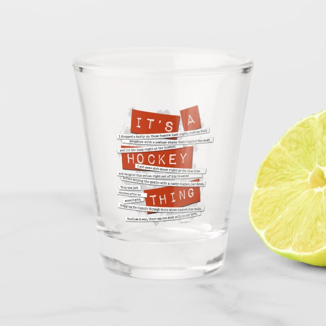 Hockey Slang Shot Glass (Front)