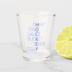 Hockey Slang Words, Gino, Celly, Tendy Shot Glass
