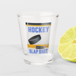 Hockey Slap Shot Glass