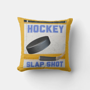 Hockey Slap Shot Throw Pillow