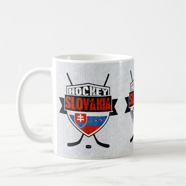 Hockey Slovakia Flag Design Mug (Left)