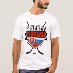 Hockey Slovakia Flag Design Tee