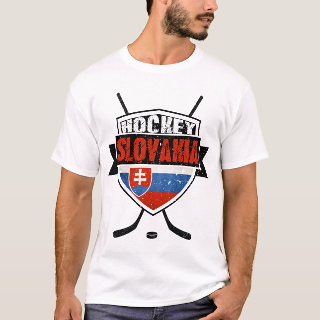 Hockey Slovakia Flag Design Tee (Front)