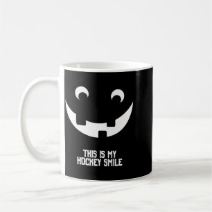 Hockey Smile Pumpkin Face Costume Funny Coffee Mug