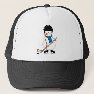 Hockey Snowman Trucker Hat