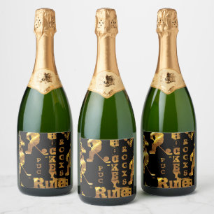 Hockey      sparkling wine label