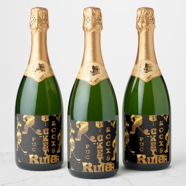 Hockey      sparkling wine label (Bottles)