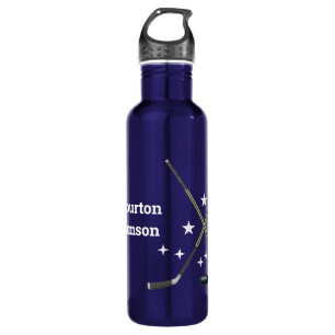 Hockey Sports Emphasis Player Silhouette 710 Ml Water Bottle
