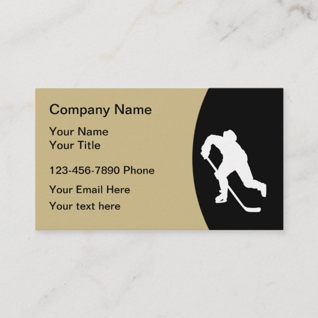 Hockey Sports Theme Business Card (Front)