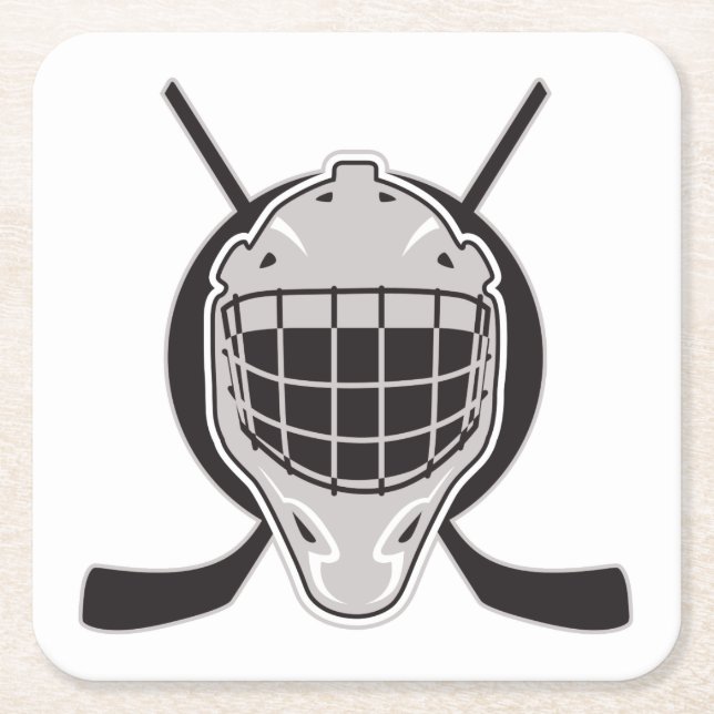 Hockey Square Paper Coaster (Front)