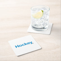 Hockey Square Paper Coaster