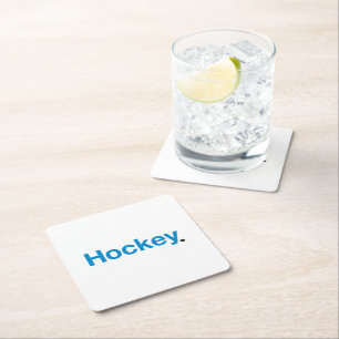 Hockey Square Paper Coaster