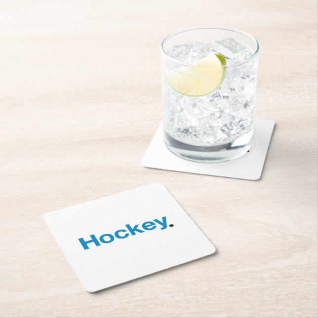 Hockey Square Paper Coaster (Insitu)