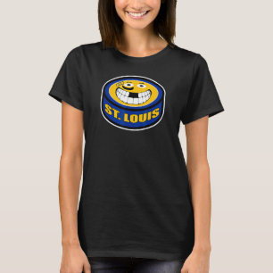 Hockey St. Louis Mo  Kid Adult Puck Smile Face T-Shirt