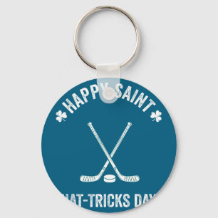 Hockey st patricks day boys men shamrock hockey Ho Key Ring
