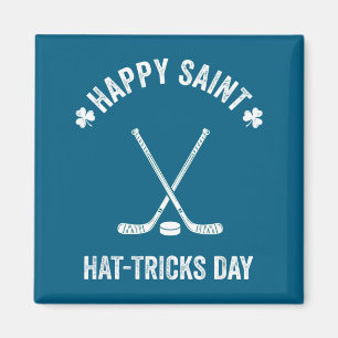 Hockey st patricks day boys men shamrock hockey Ho Magnet