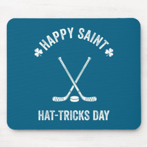 Hockey st patricks day boys men shamrock hockey Ho Mouse Pad