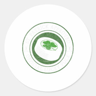 Hockey St. Patrick's Day - Lucky Puck With Shamroc Classic Round Sticker