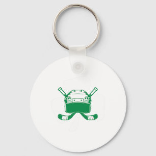 Hockey St Patricks Day Shamrock Hockey Lover Irish Key Ring