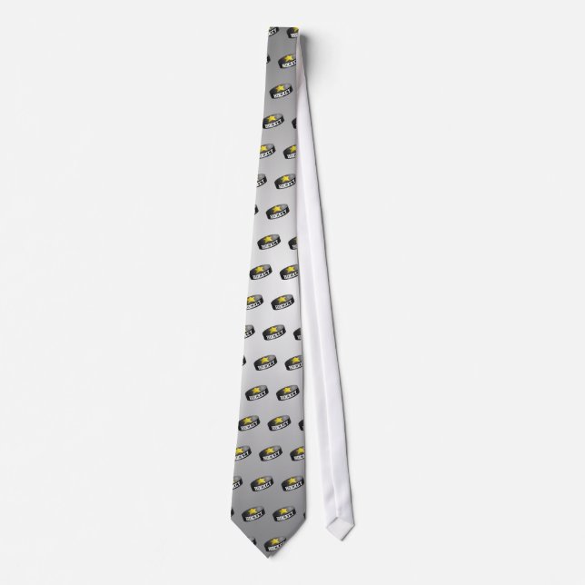 Hockey Star Puck Tie (Front)