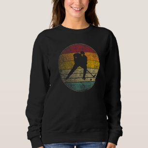 Hockey Stick Mask Puck Ice Vintage Retro 70s 80s 9 Sweatshirt