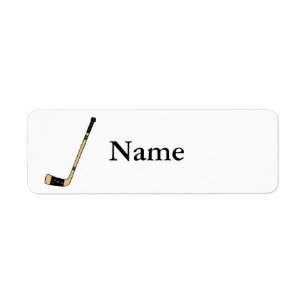 Hockey Stick Return Address Label